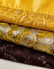 The Zaria Gold-Petal Bac Wayne Dirac Set (Modern Francawi Fabric)