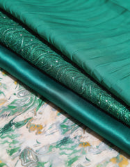 Malika Marble Somali Half - Bac Dirac Set in Emerald Pearl (Premium Italian Collection)