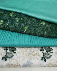 Yasmin Royal Bridal Somali Bac Wayne Dirac Set in Emerald & Ivory (Bridal Excellence Collection)