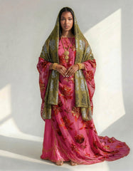 Azalea Floral Somali Bac Wayne Dirac Set in Rose (Premium Velvet Collection)