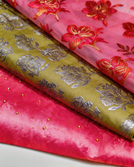 Azalea Floral Somali Bac Wayne Dirac Set in Rose (Premium Velvet Collection)
