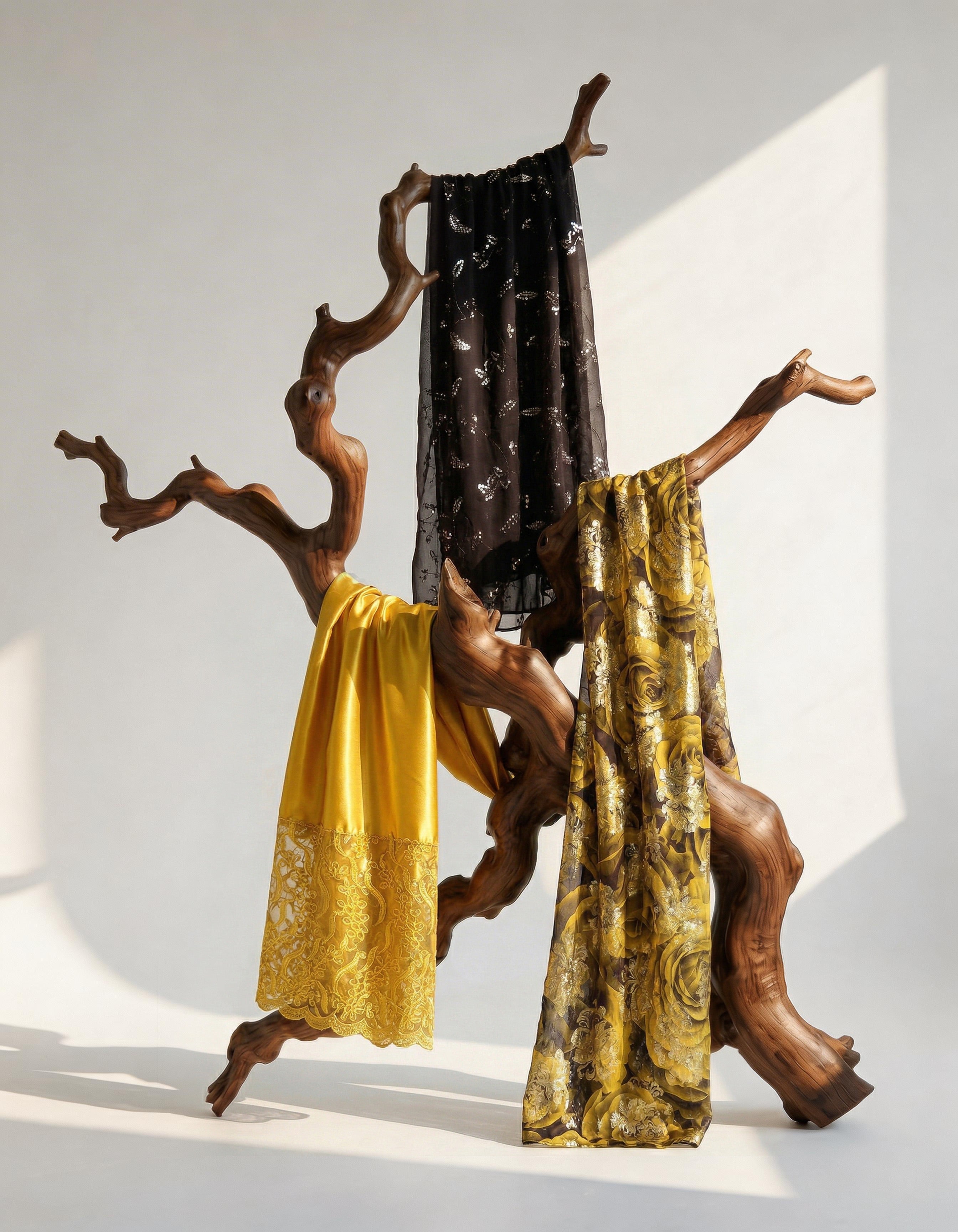 The Zaria Gold-Petal Bac Wayne Dirac Set (Modern Francawi Fabric)