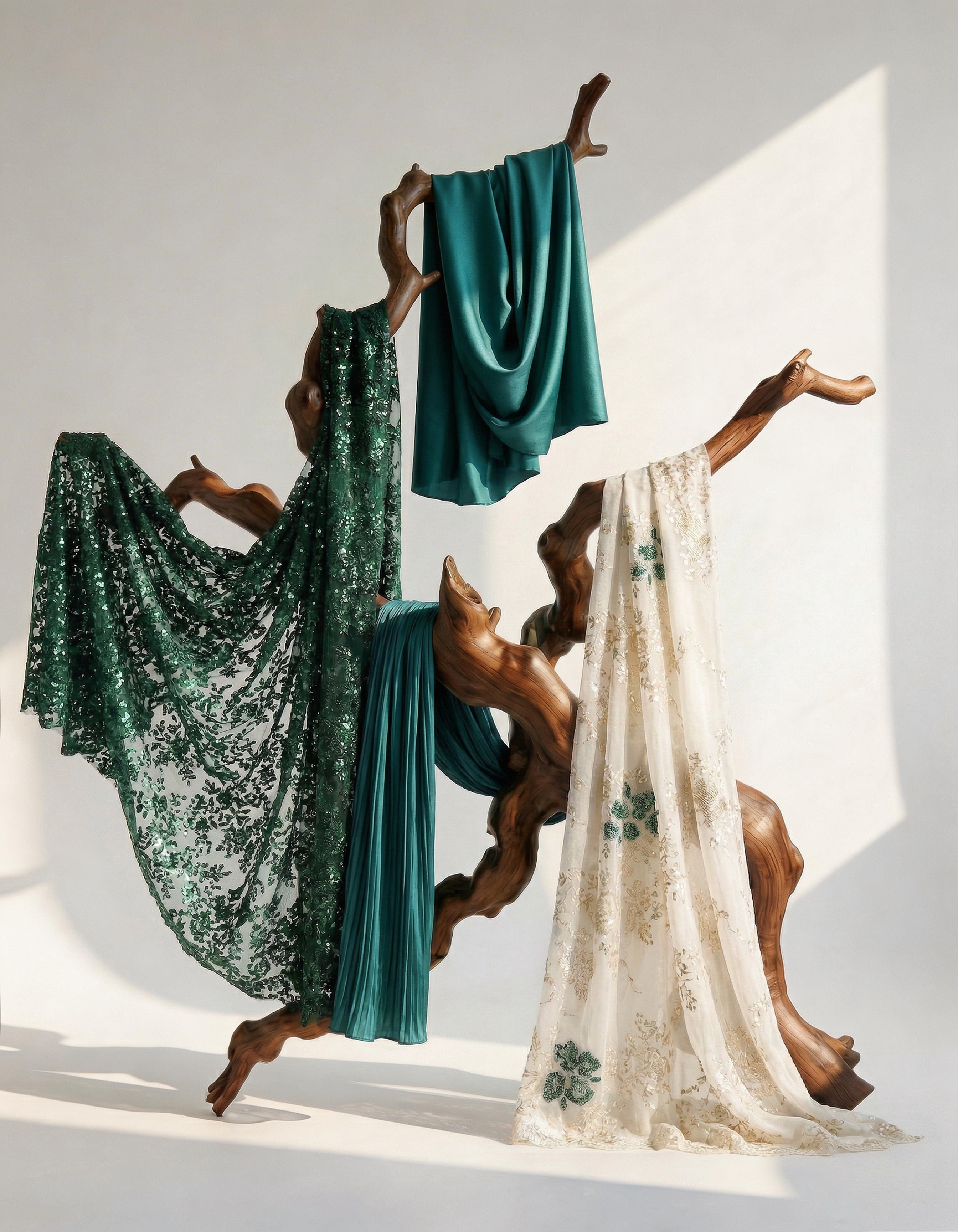Yasmin Royal Bridal Somali Bac Wayne Dirac Set in Emerald & Ivory (Bridal Excellence Collection)