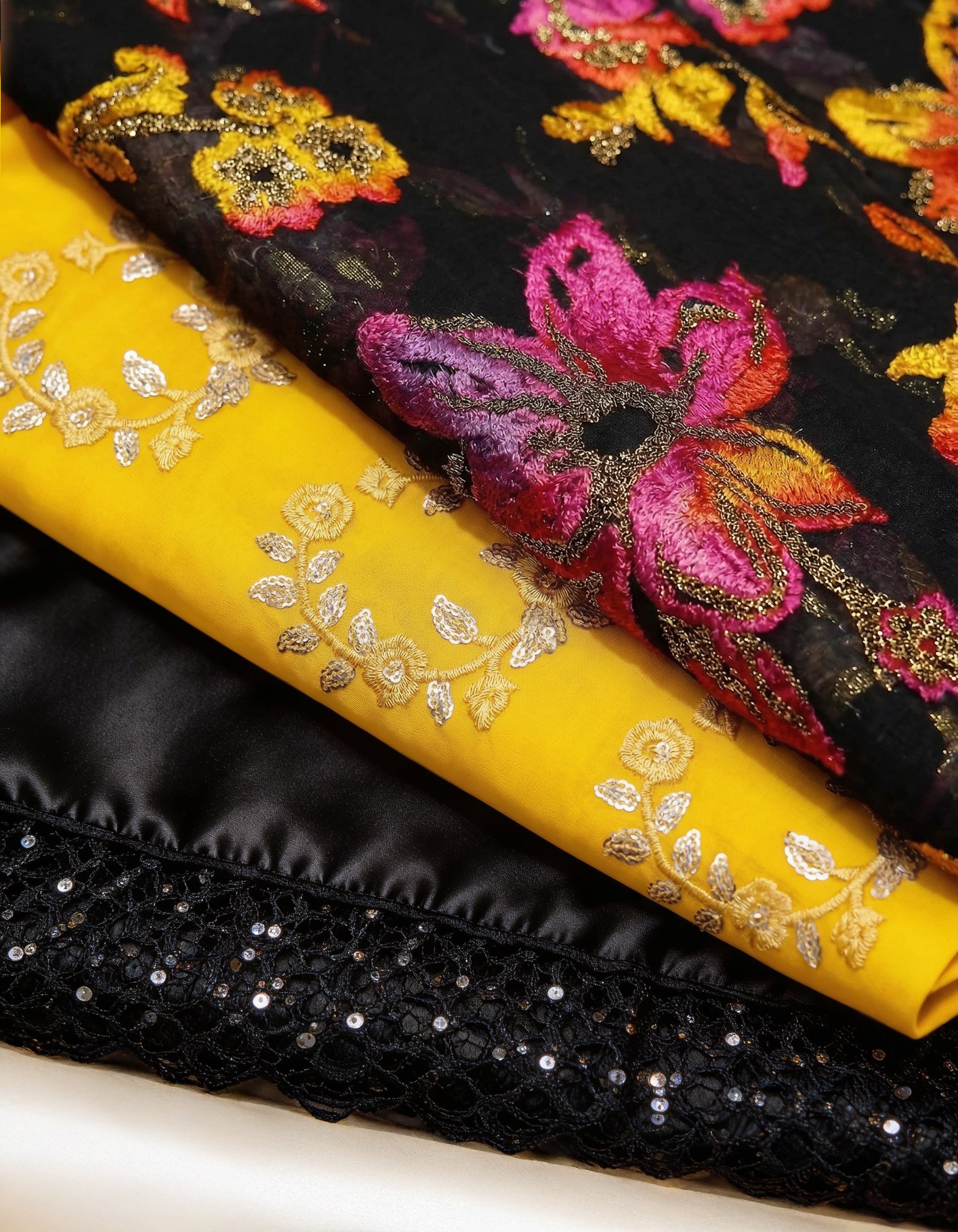 The Oriana Velvet Flower Bac Wayne Dirac Set (Premium Velvet Collection)