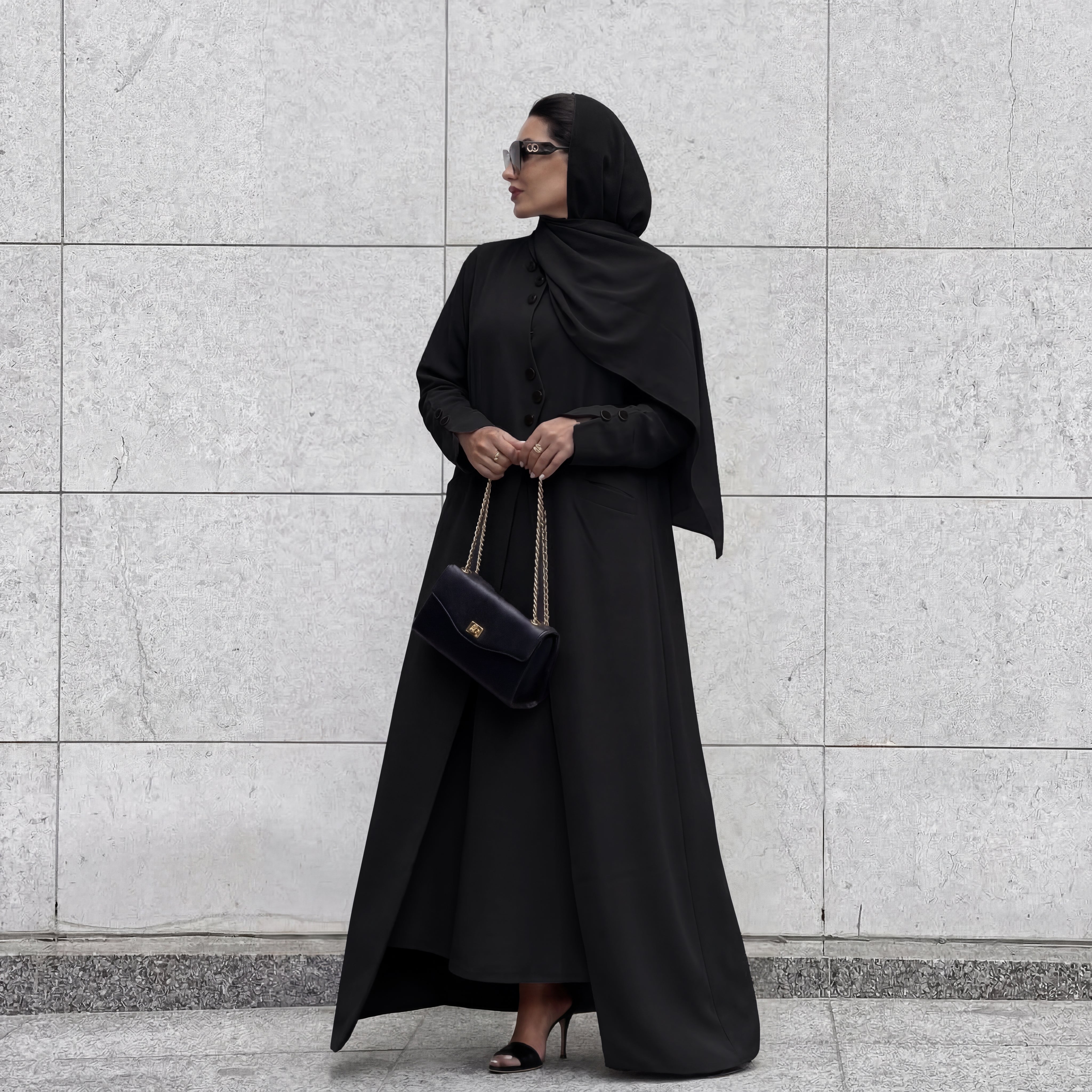 Zawaya Square-Detail Barbie Abaya-1