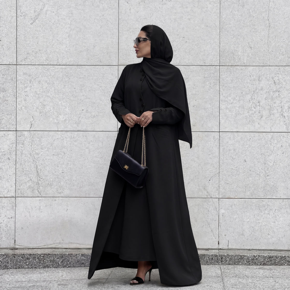 Zawaya Square-Detail Barbie Abaya-1
