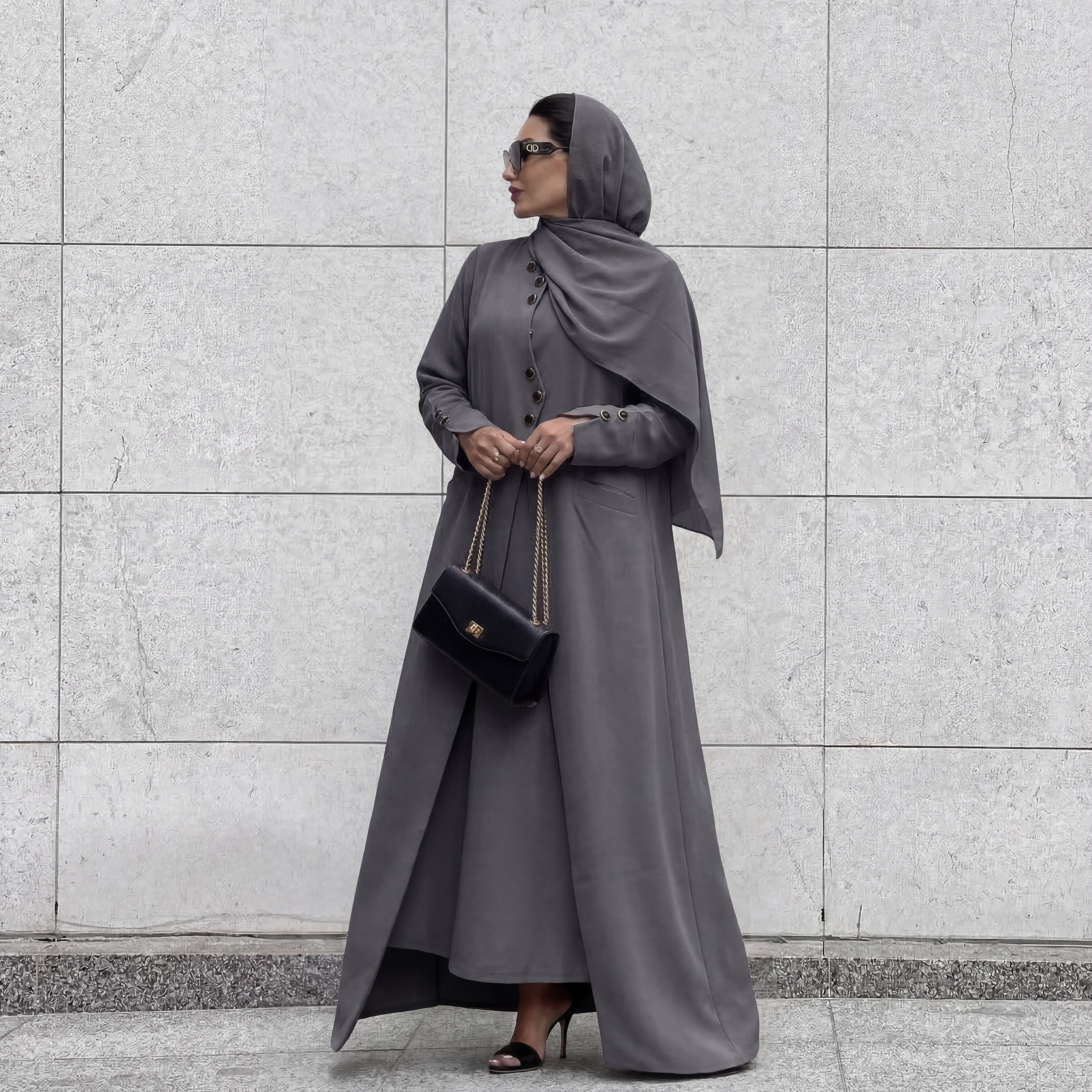 Zawaya Square-Detail Barbie Abaya-1