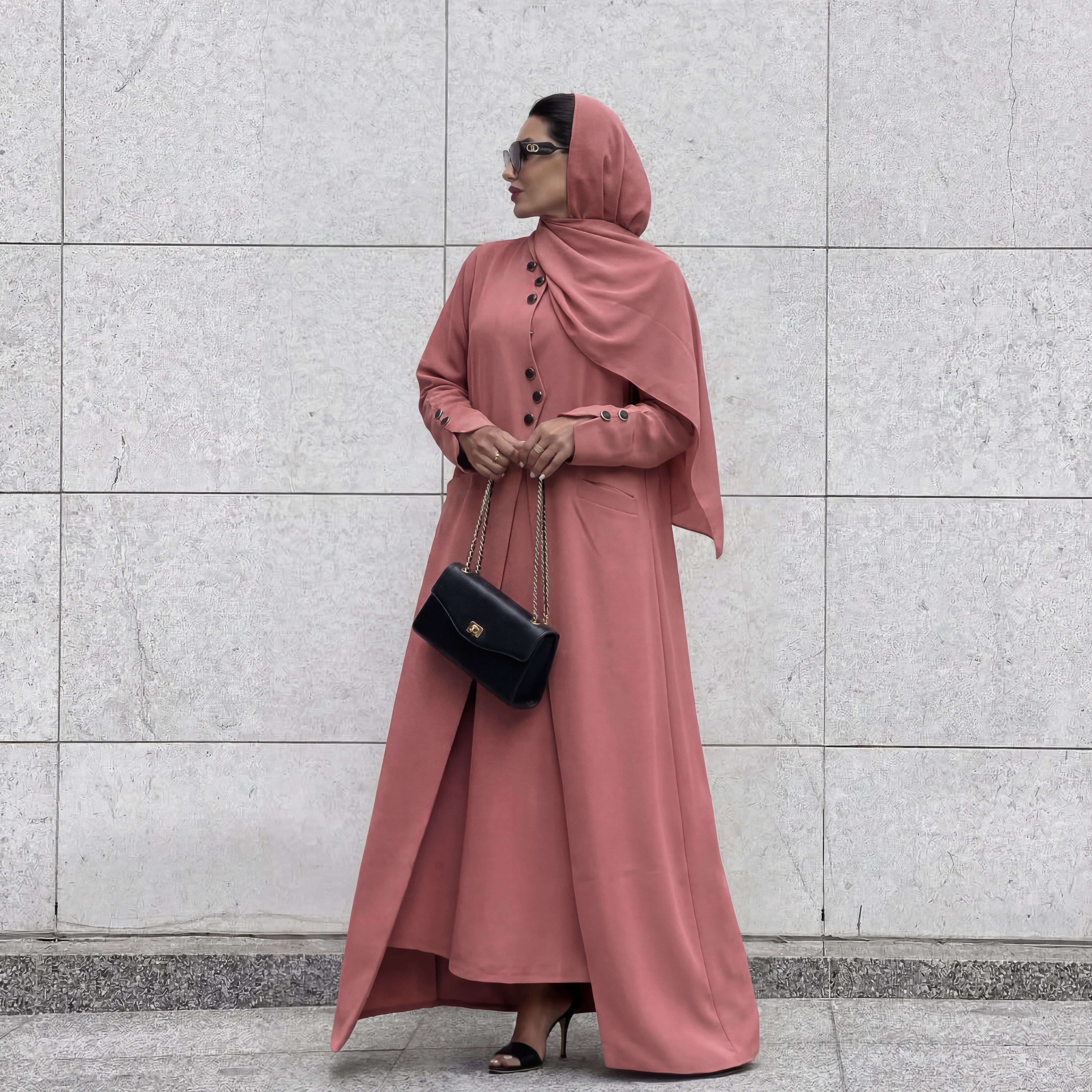 Zawaya Square-Detail Barbie Abaya-1