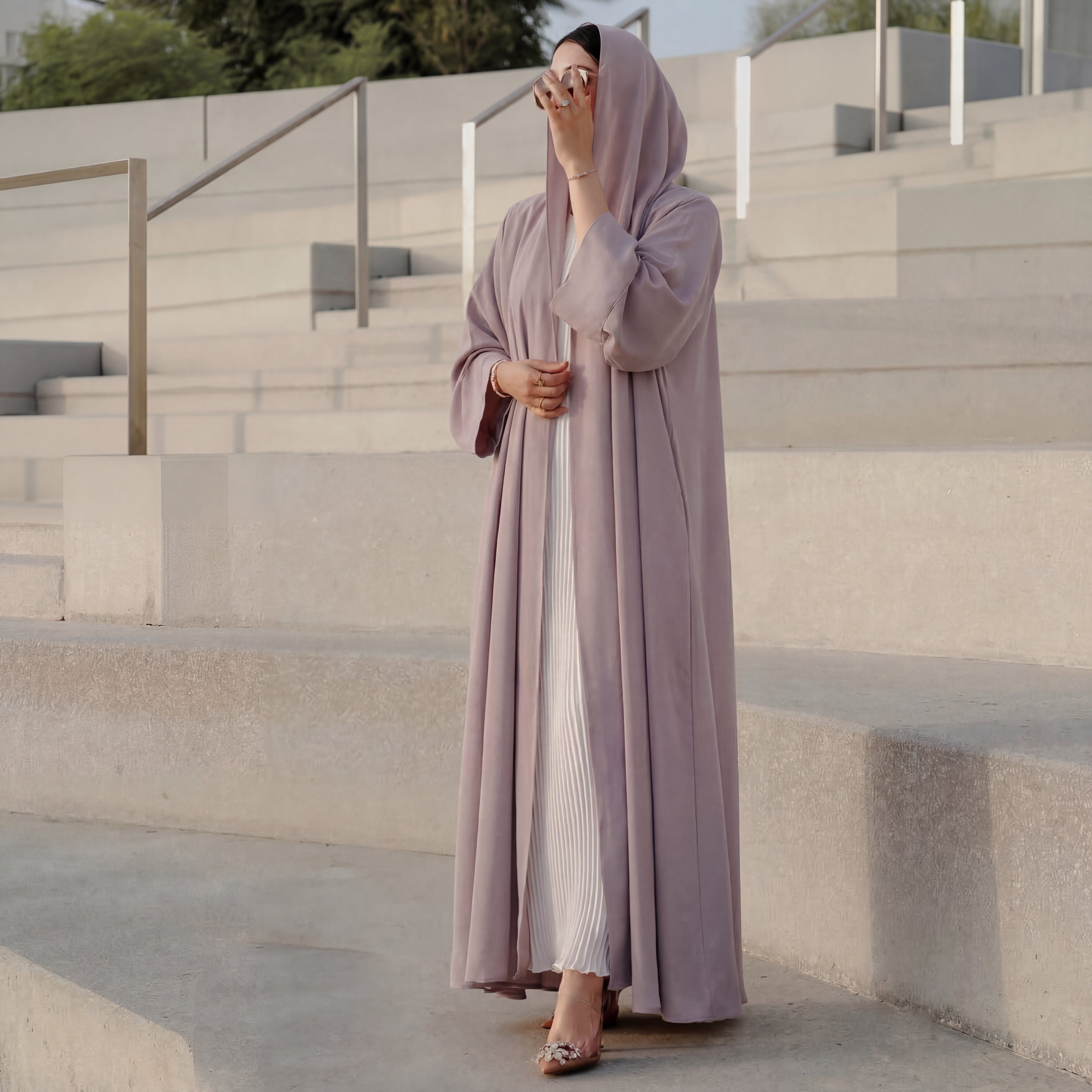 Raya Shawl Collar Abaya
