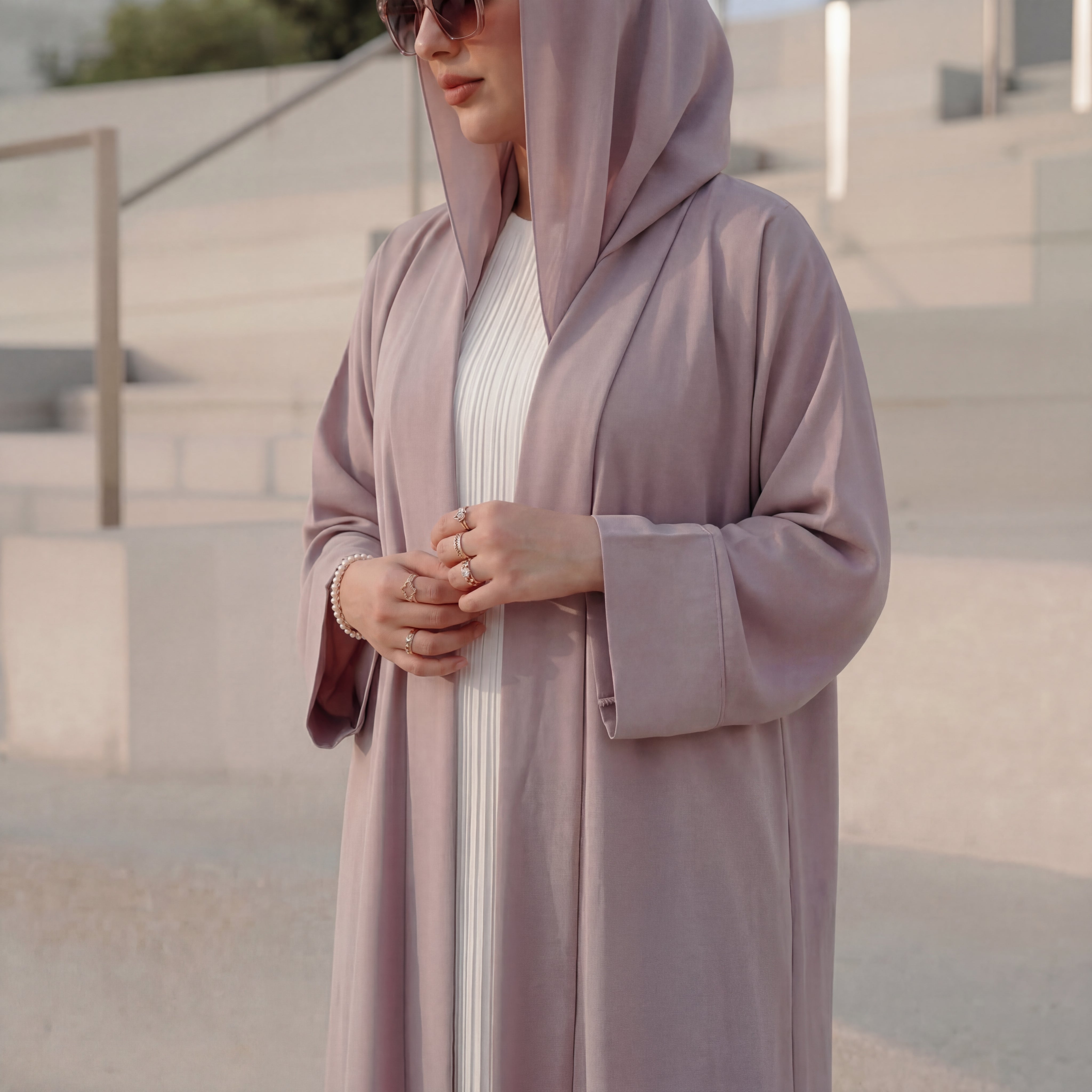Raya Shawl Collar Abaya